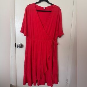 Old Navy Red Midi Dress